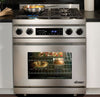 Dacor DR30DH/LP 30 Inch Pro-Style Freestanding Dual-Fuel Range with 4 Sealed/Simmer Burners