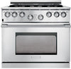 Dacor E36DF76EPS 36 Inch Freestanding Dual-Fuel Range with 6 Sealed Burners & Third Element European Convection System: Stainless Steel
