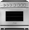 Dacor HGPR36C/NG/H 36 Inch Pro Gas Range with 6 Sealed Burners
