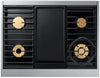 Dacor DOP36M94DPM 36 Inch Freestanding Professional Dual Fuel Smart Range with 4 Sealed Burners