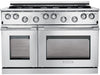 Dacor E48DF76EPS 48 Inch Pro-Style Dual-Fuel Range with 6 Sealed Burners & Third Element European Convection System: Stainless Steel
