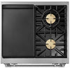 Dacor HDPR30S/NG/H 30 Inch Freestanding Professional Dual Fuel Range With 4 Sealed Burners