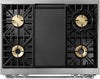 Dacor HDPR36S/NG/H 36 Inch Freestanding Professional Dual-Fuel Range with 6 Sealed Burner