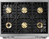 Dacor HDPR36S/LP/H 36 Inch Freestanding Professional Dual-Fuel Range with 6 Sealed Burner