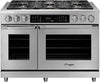 Dacor HDPR48S/LP 48 Inch Freestanding Professional Dual Fuel Range with 6 Sealed Burners