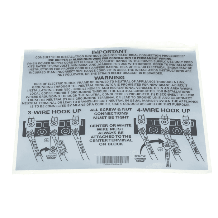 Dacor Label-Power - DG68-00099A