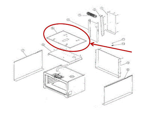 Dacor DE81-05846A Top Frame Heat Shield