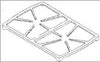 Dacor DE81-05411A Extended Pack Grate