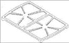 Dacor 72470SB Extended Pack Grate