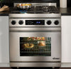 Dacor DR30DH/NG 30 Inch Pro-Style Freestanding Dual-Fuel Range with 4 Sealed/Simmer Burners