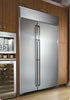 Dacor EF48BNDBSS 48 Inch Built-in Side by Side Refrigerator with Adjustable Door Stop and Wheels: Stainless Steel