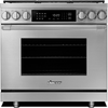 Dacor HDPR36S/NG/H 36 Inch Freestanding Professional Dual-Fuel Range with 6 Sealed Burner