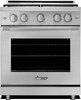 Dacor HGPR30S/LP/H 30 Inch Freestanding Professional Gas Range with 4 Sealed Burners