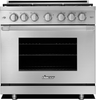Dacor HGPR36C/NG 36 Inch Pro Gas Range with 6 Sealed Burners