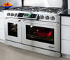 Dacor DYRP48DC/NG/H 48 Inch Slide-in Dual-Fuel Range with 5.2 cu. ft.True Convection Oven