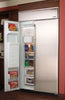 Dacor EF48BDCBSS 48 Inch Built-in Side by Side Refrigerator with External Ice/Water Dispenser and Adjustable Door Stop: Stainless Steel