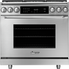 Dacor HDER36S/NG 36 Inch Dual-Fuel Epicure Range with SimmerSearâ„¢ Burners