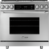 Dacor HDER36S/NG/H 36 Inch Dual-Fuel Epicure Range with SimmerSearâ„¢ Burners