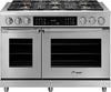 Dacor HDER48S/NG/H 48 Inch Dual Fuel Range with Four-Part Pure Convection