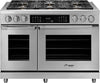 Dacor HDER48S/NG 48 Inch Dual Fuel Range with Four-Part Pure Convection