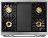 Dacor HDPR36S/NG/H 36 Inch Freestanding Professional Dual-Fuel Range with 6 Sealed Burner