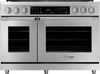 Dacor HDPR48S/LP/H 48 Inch Freestanding Professional Dual Fuel Range with 6 Sealed Burners