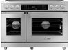 Dacor HDPR48S/LP/H 48 Inch Freestanding Professional Dual Fuel Range with 6 Sealed Burners