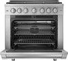 Dacor HGPR36S/NG/H 36 Inch Pro Gas Range with 6 Sealed Burners