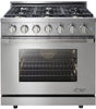 Dacor RNRP36GC/LP/H 36 Inch Freestanding Gas Range with 6 Sealed Burners