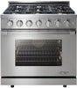 Dacor RNRP36GC/LP 36 Inch Freestanding Gas Range with 6 Sealed Burners